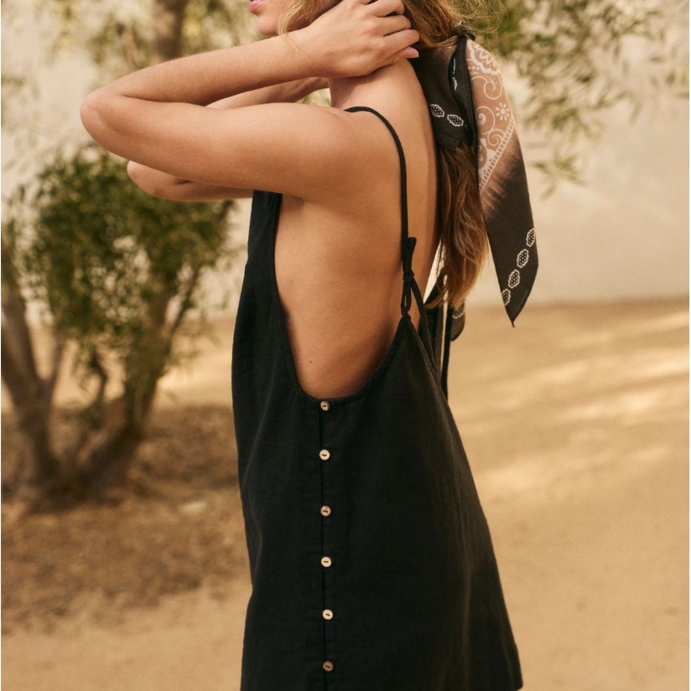 Free People Black Backless Dress